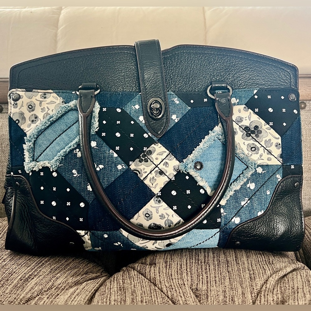 Coach Women’s Canyon Quilt Denim Mercer Satchel